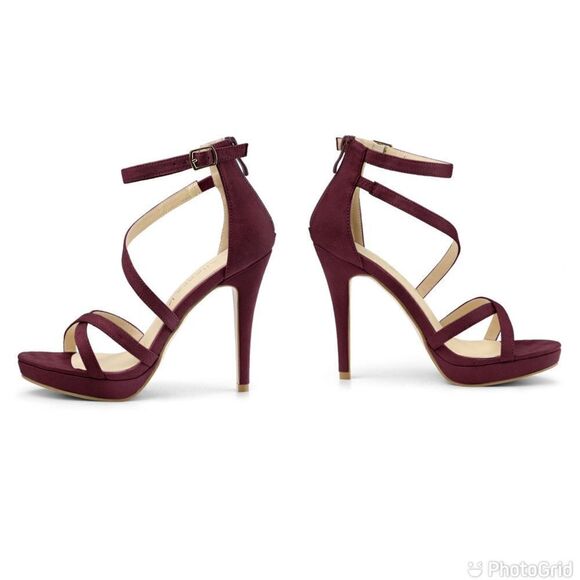 Alegra K Round Toe Strappy Platform Stiletto Heel Sandals - Picture 1 of 14
